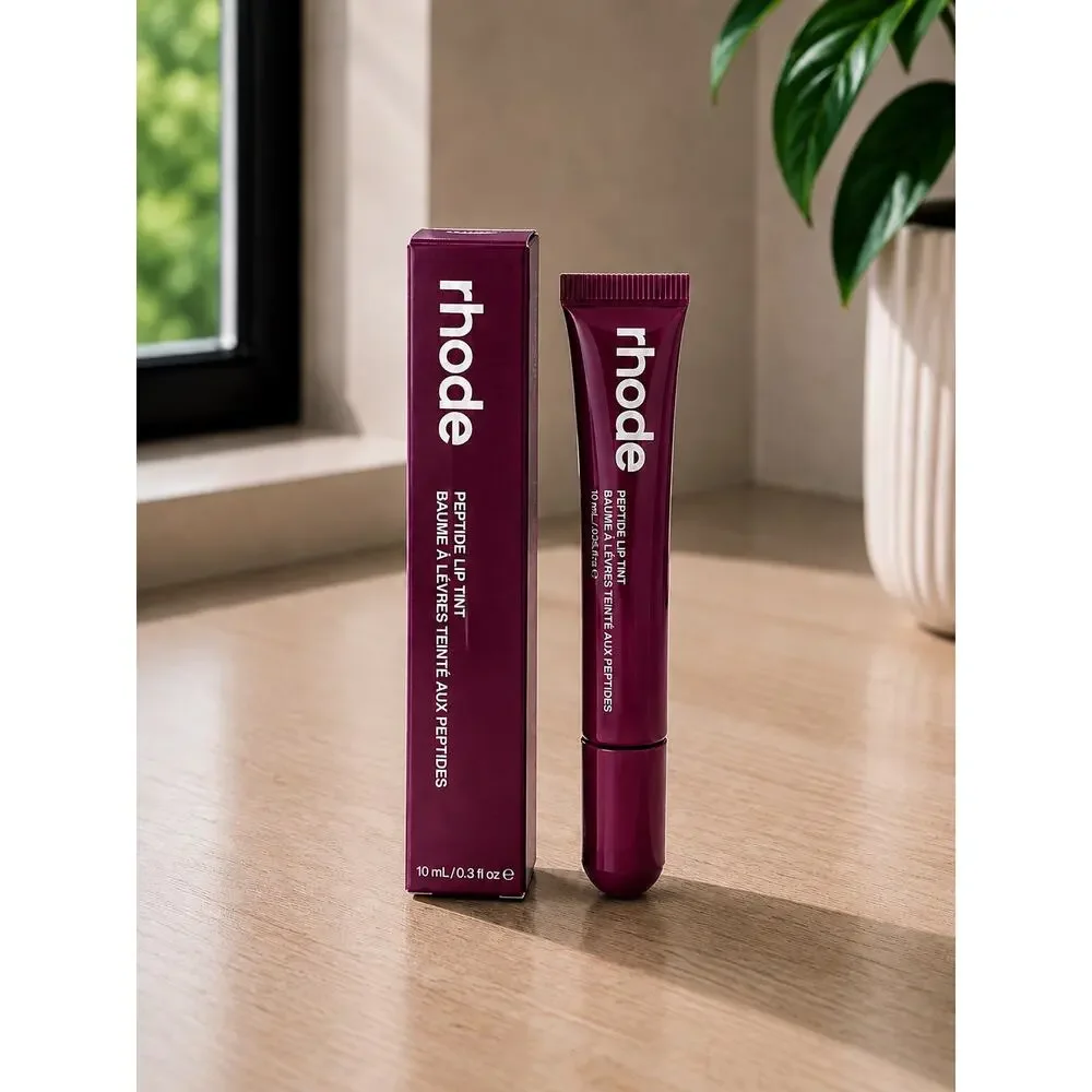 $20 New Rhode Peptide Lip Tint Raspberry Jelly Hailey Bieber Lip Treatment